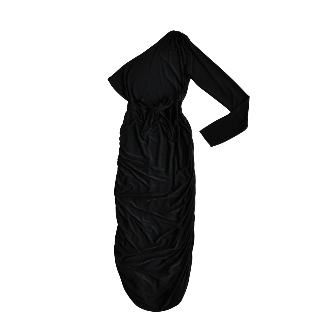 Vestido negro one shoulder