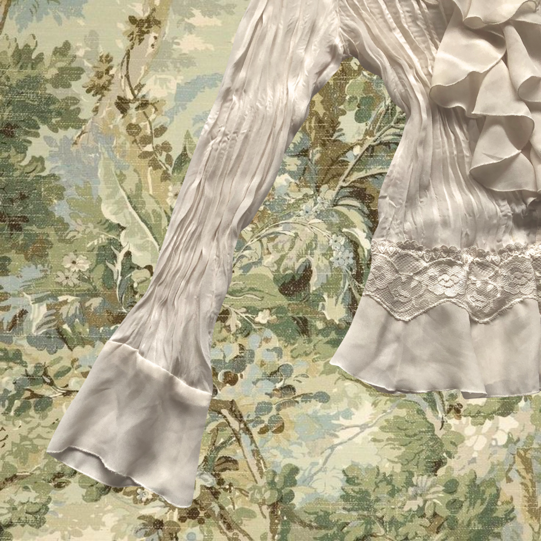 Blusa beige ruffles