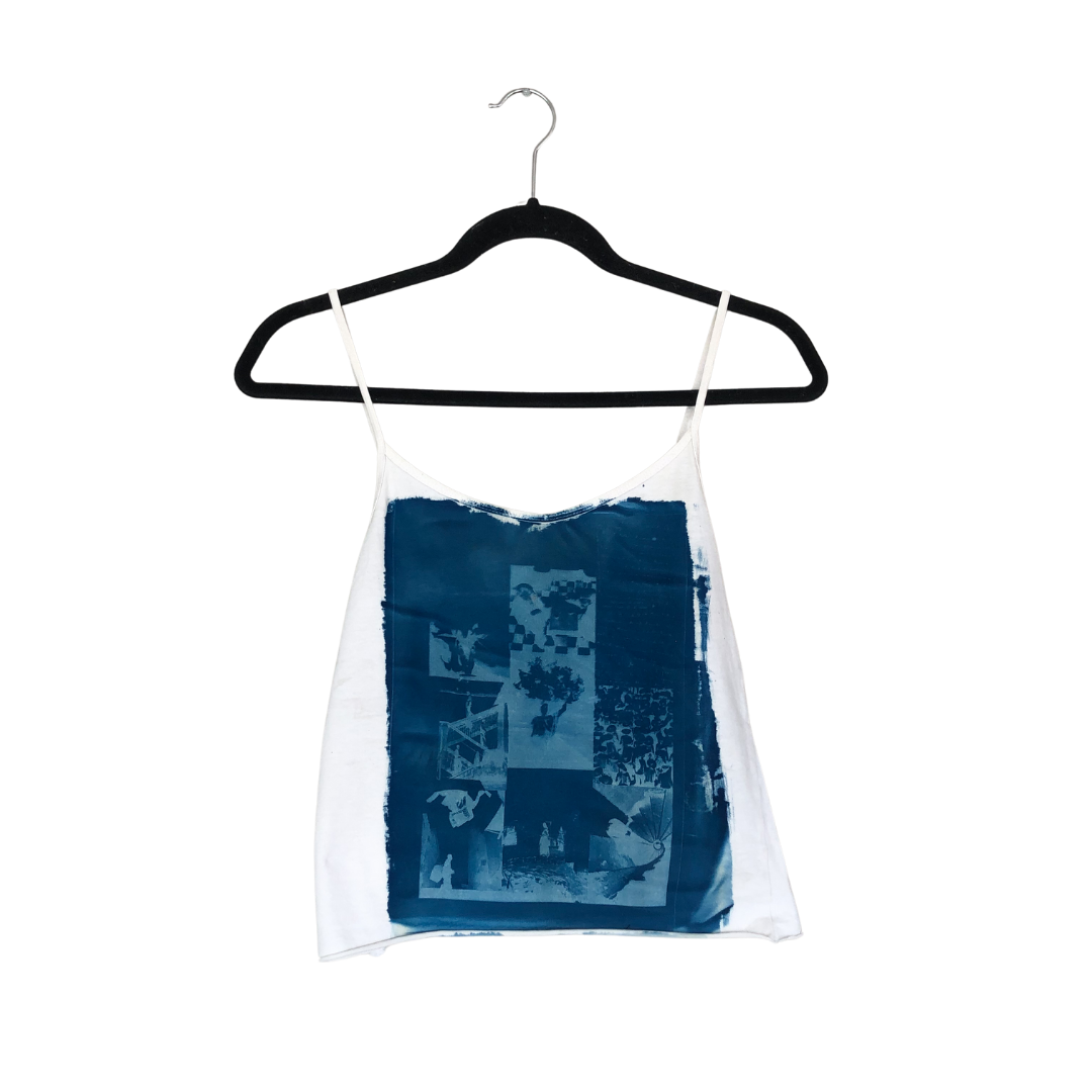 Blusa impresión cianotipia