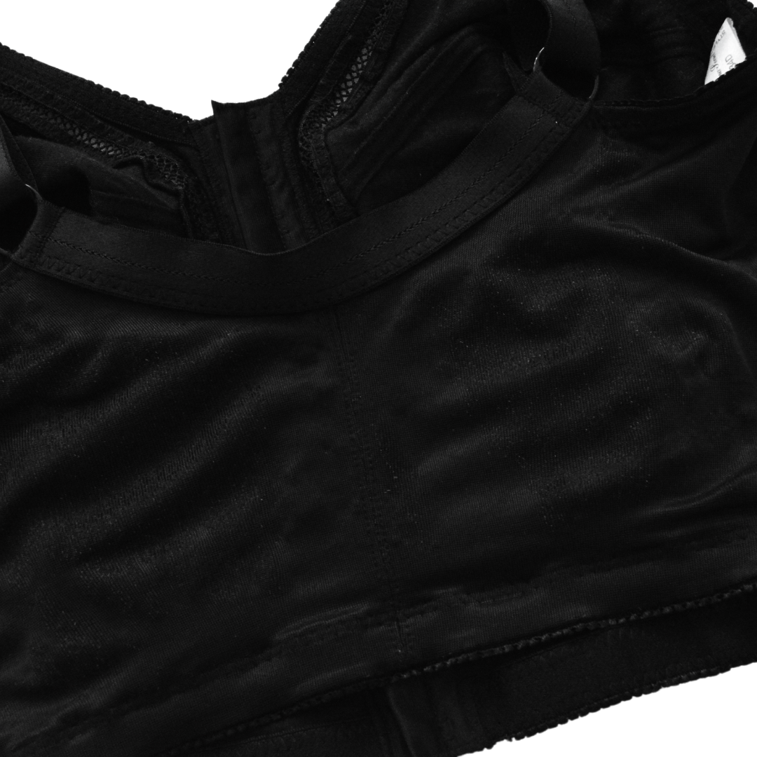 Top bustier negro satin
