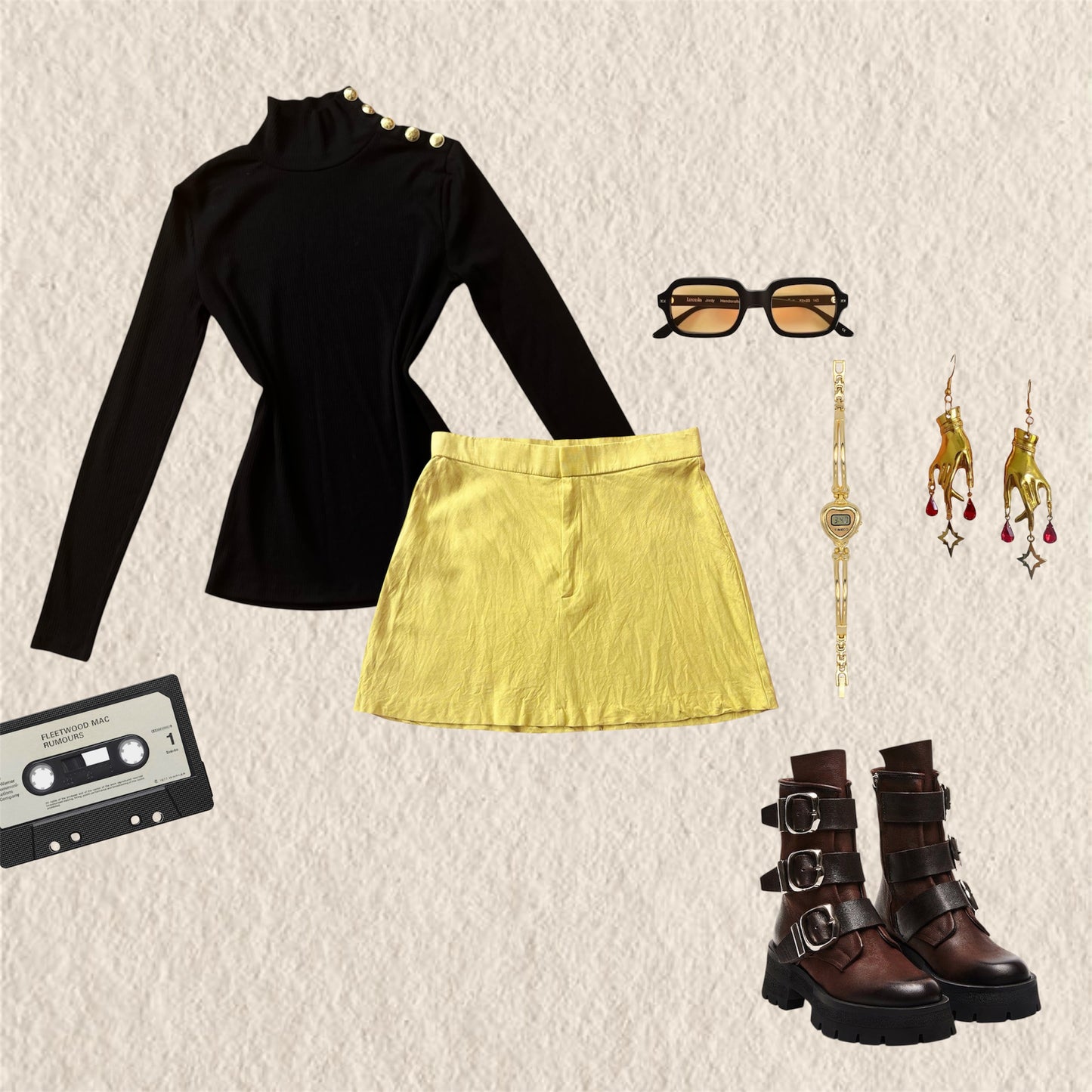 Miniskirt amarillo mostaza