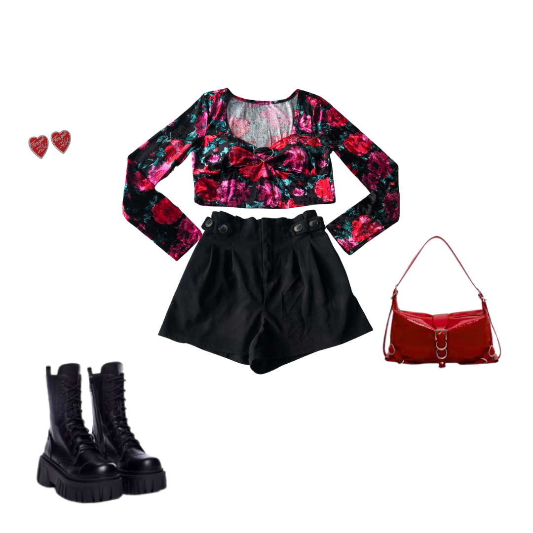 Top velvet rosas