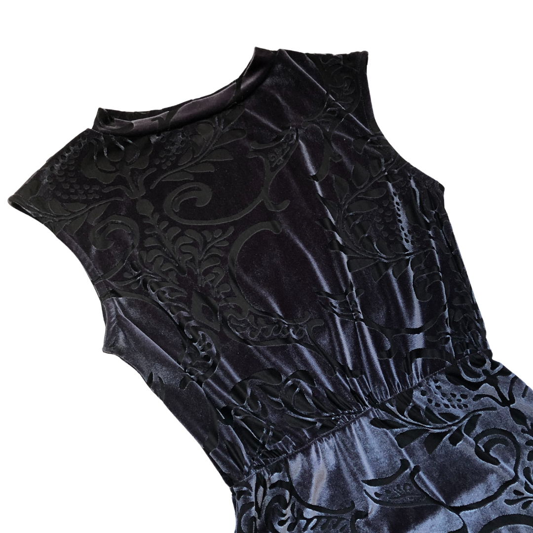 Vestido velvet texturizado