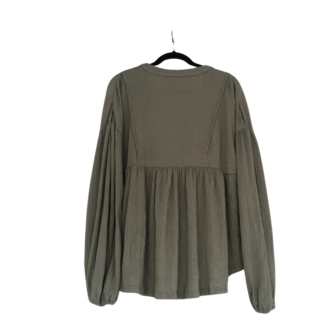 Blusa verde olivo suelta