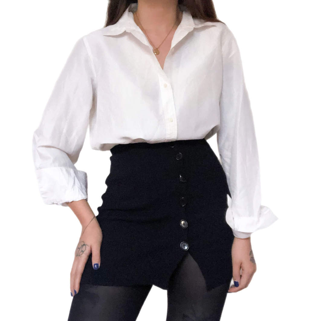 Camisa seda blanca