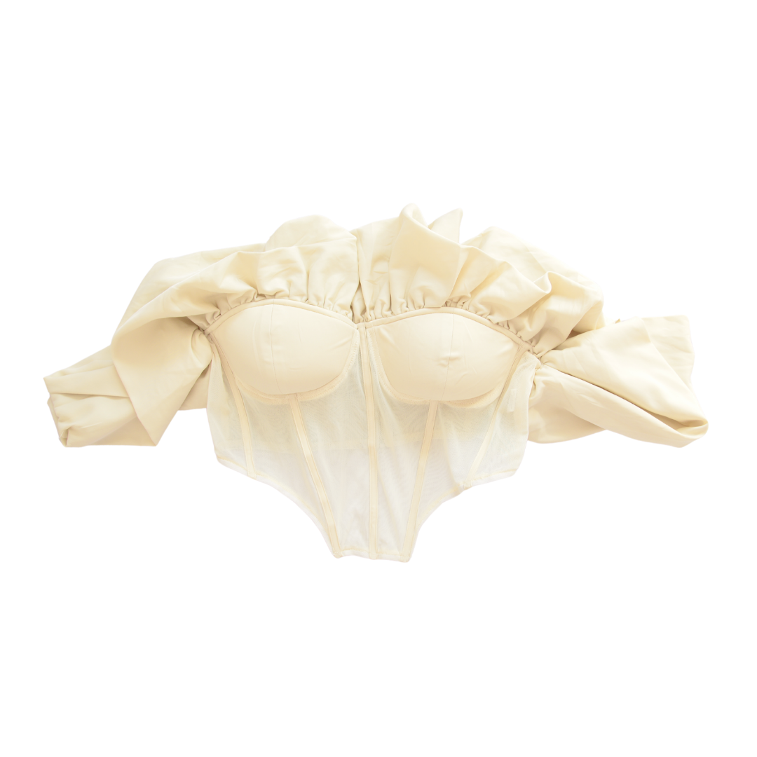 Corset mesh con pliegues