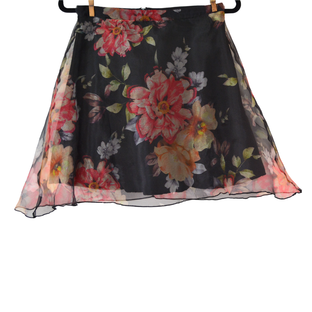 Falda floral de chiffon