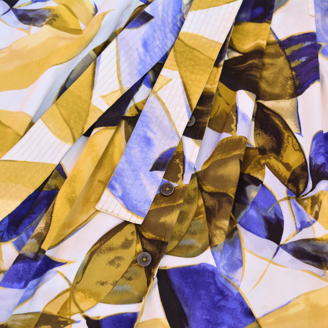 Vestido midi print abstracto