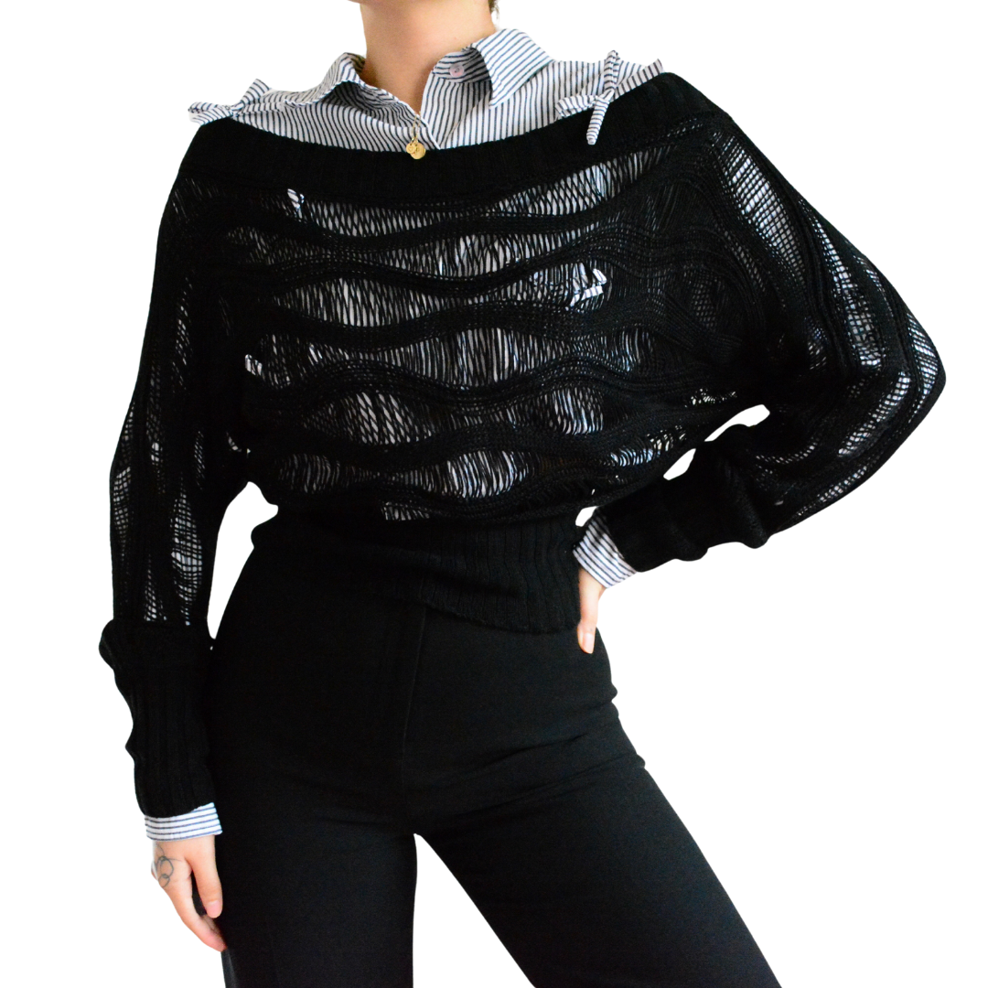 Suéter negro Guess off shoulder