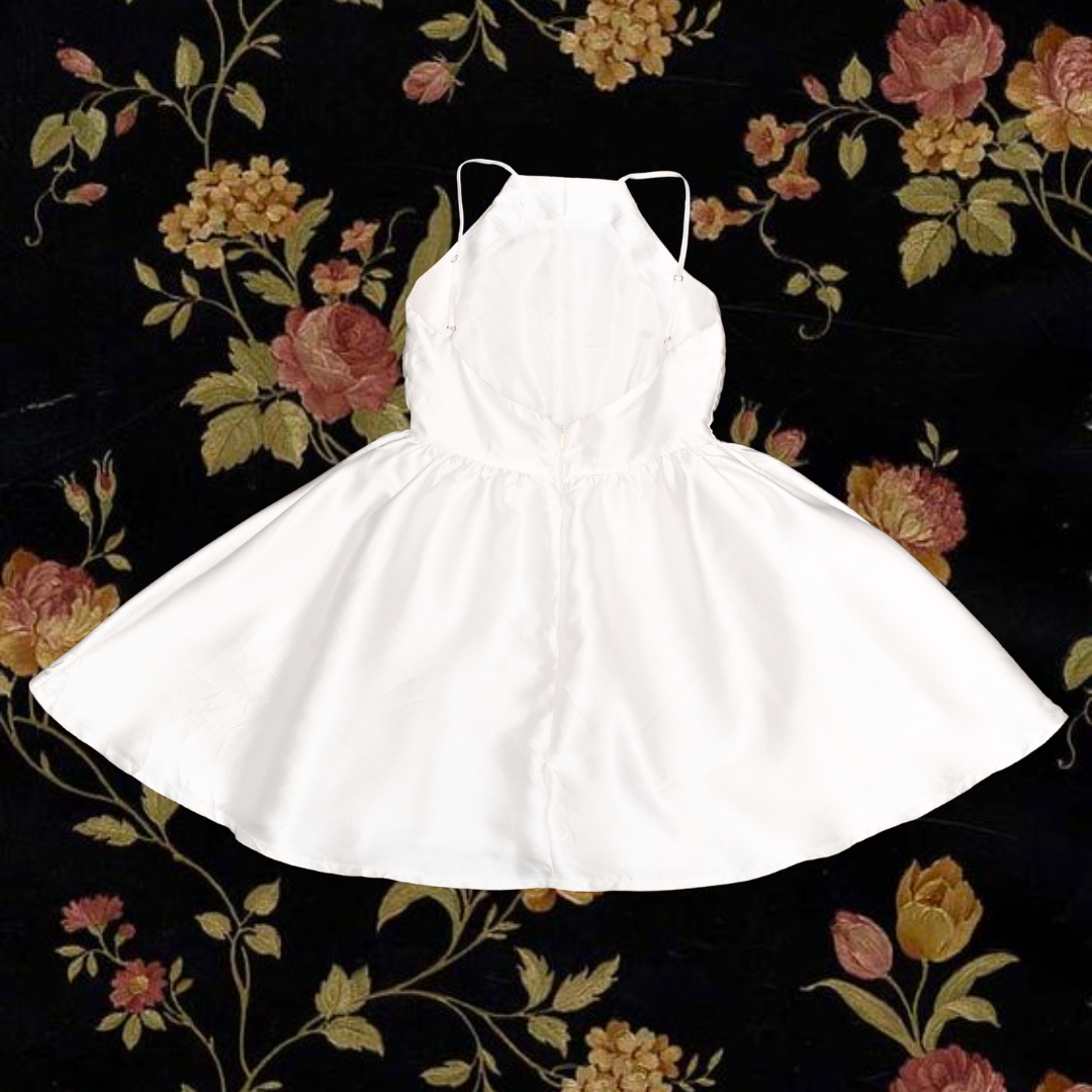 Vestido blanco satinado