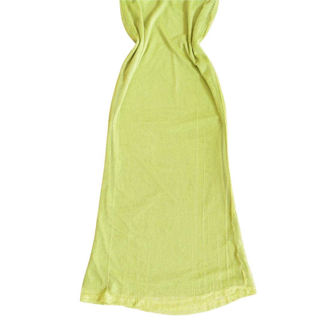 Vestido verde de malla mesh