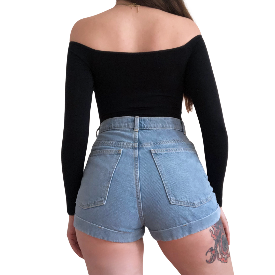 Bodysuit negro offshoulder