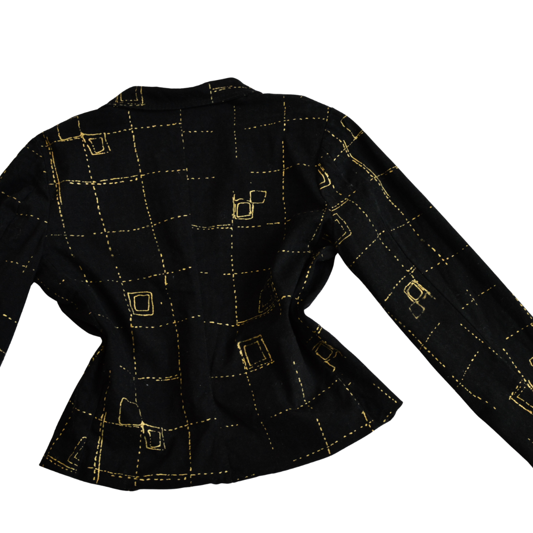 Blazer negro plaid