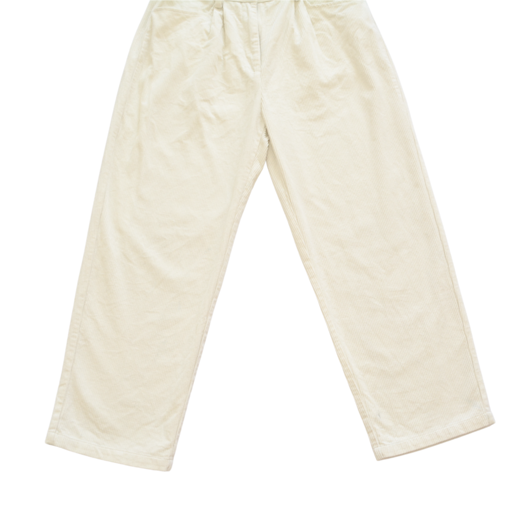 Pantalón baggy beige pana