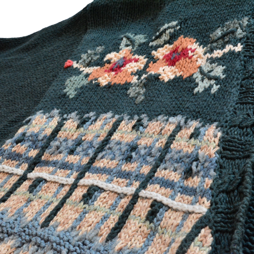 Cardigan 1997 bordado floral