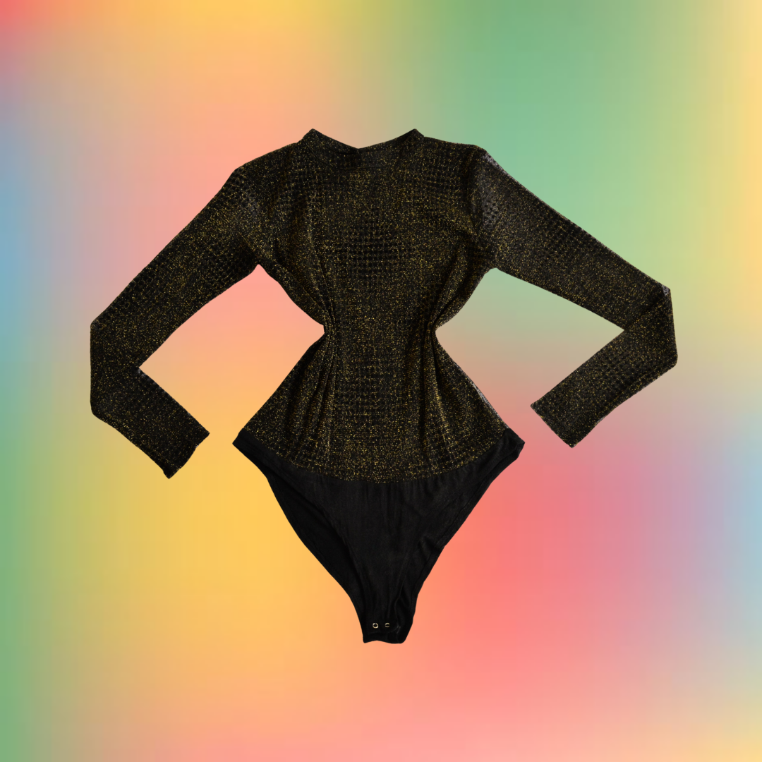 Bodysuit glitter mesh
