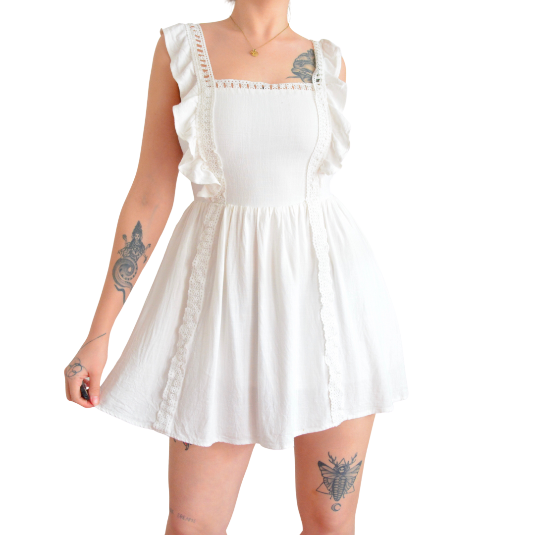 Vestido blanco de lino