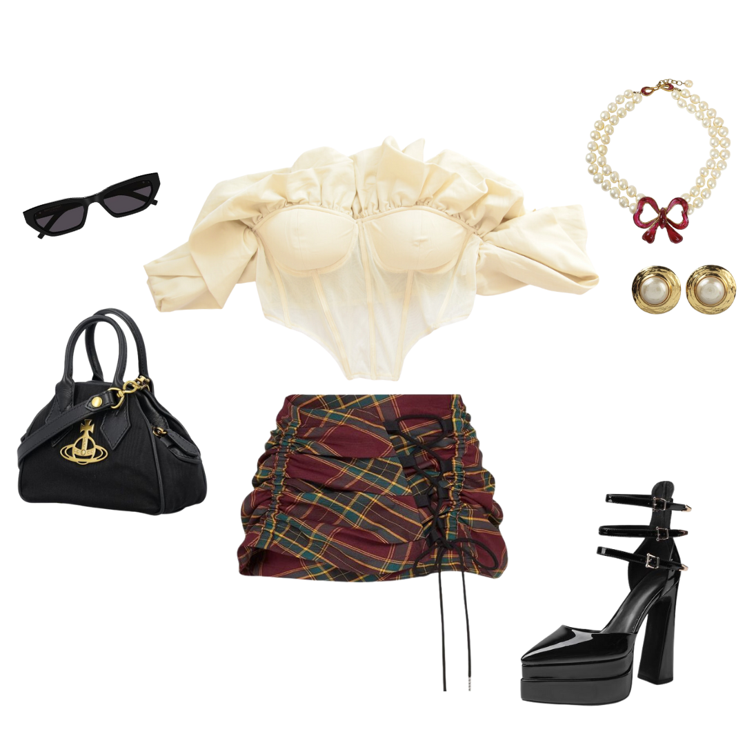Corset mesh con pliegues