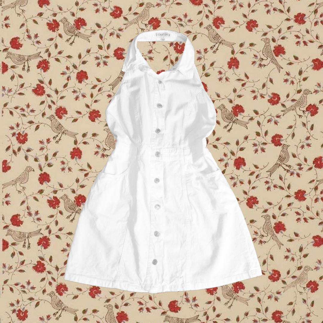Vestido denim blanco