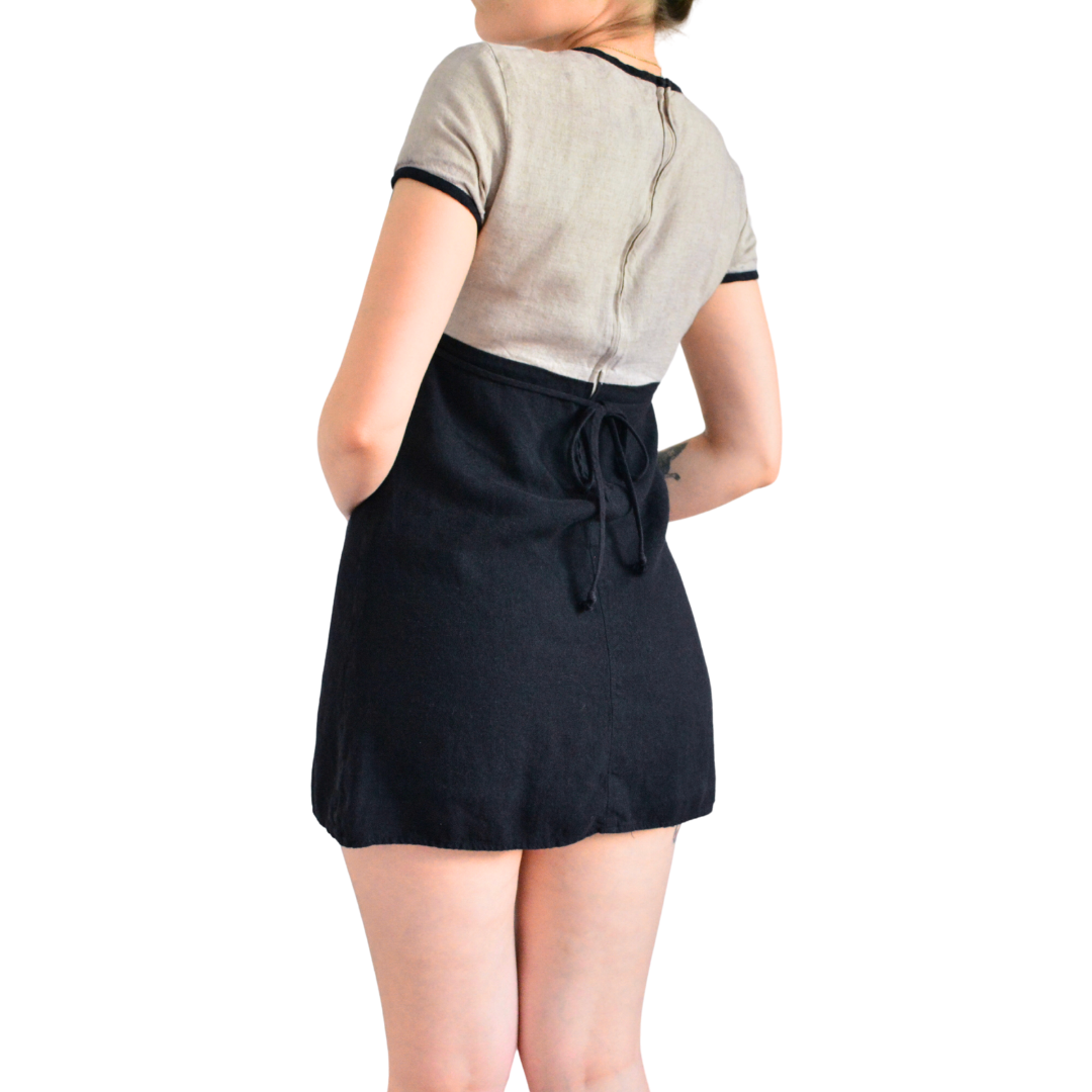 Vestido de lino y flores