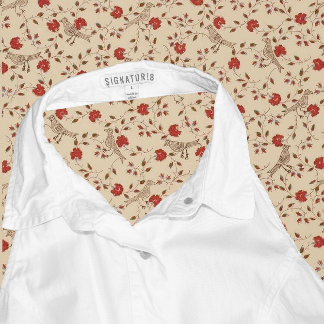 Vestido denim blanco