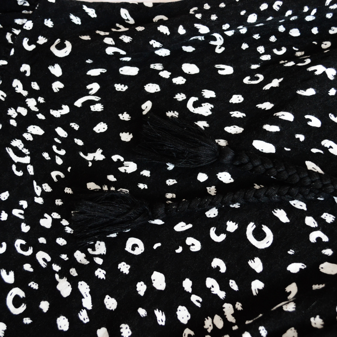 Vestido negro polka dots