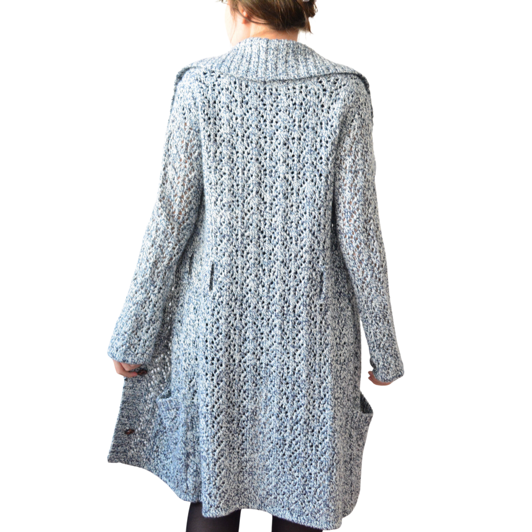 Cárdigan gris knit de lana