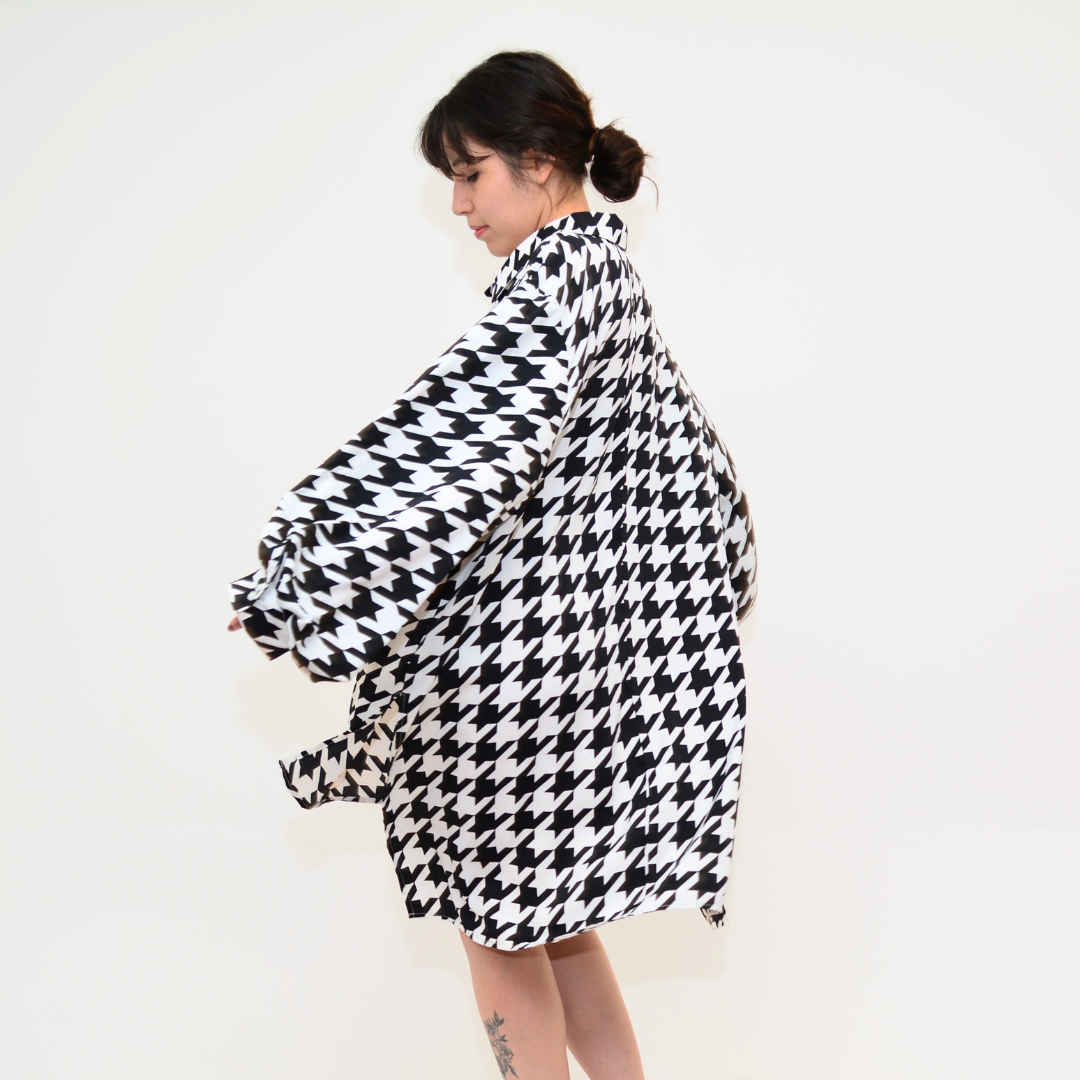 Vestido camisa pata de gallo