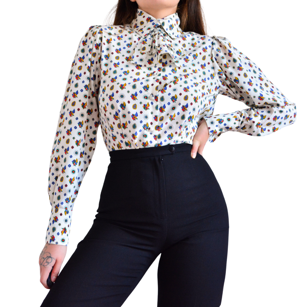 Blusa victoriana 1980