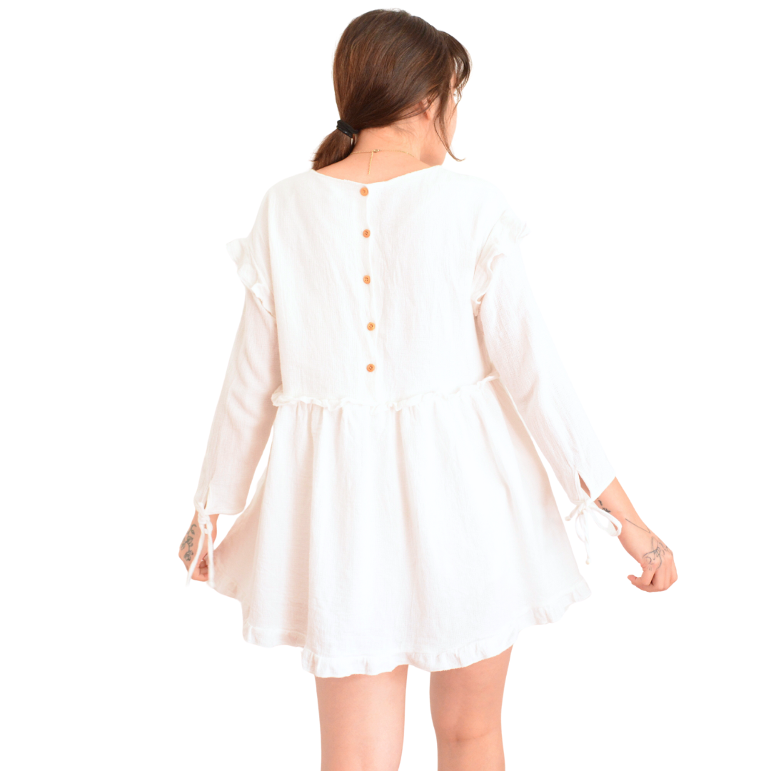 Vestido blanco babydoll