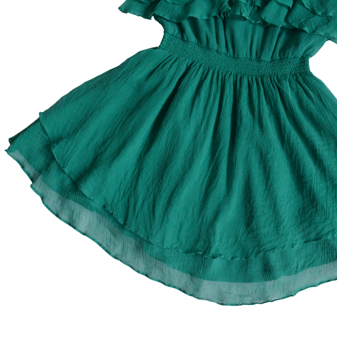Vestido de seda verde