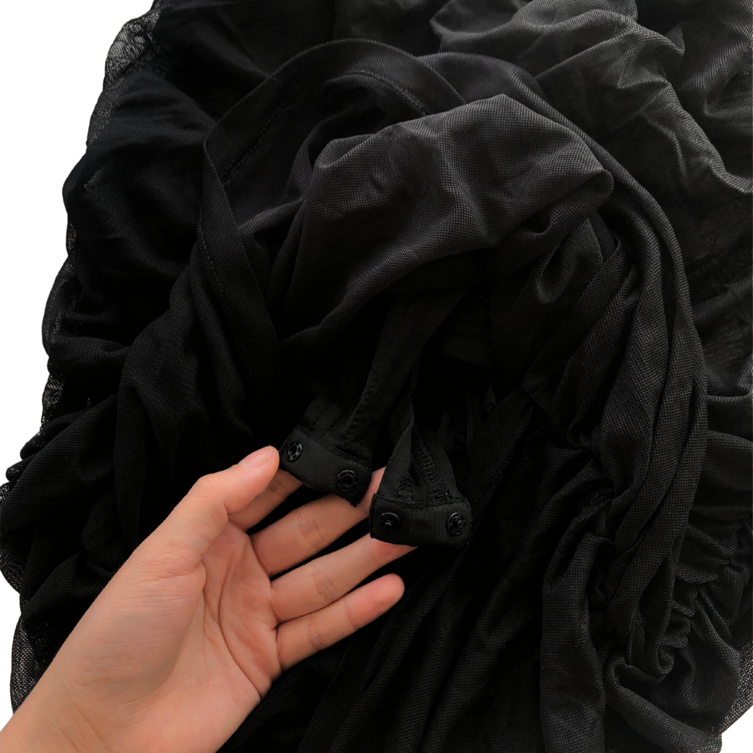 Vestido negro mesh