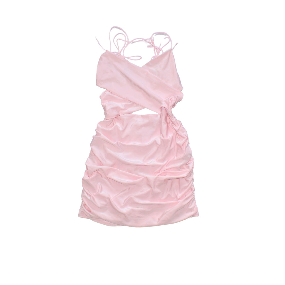 Vestido rosa pastel