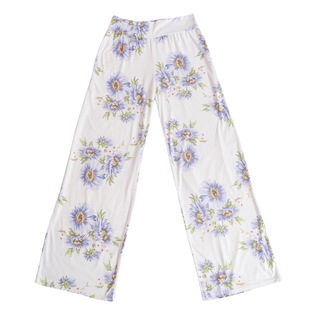 Pantalón blanco con flores
