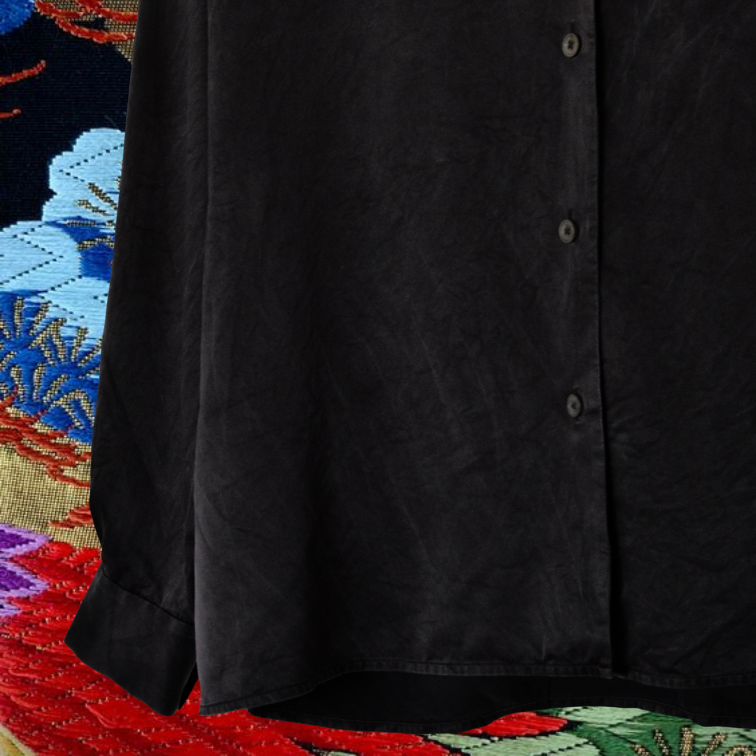 Blusa negra seda