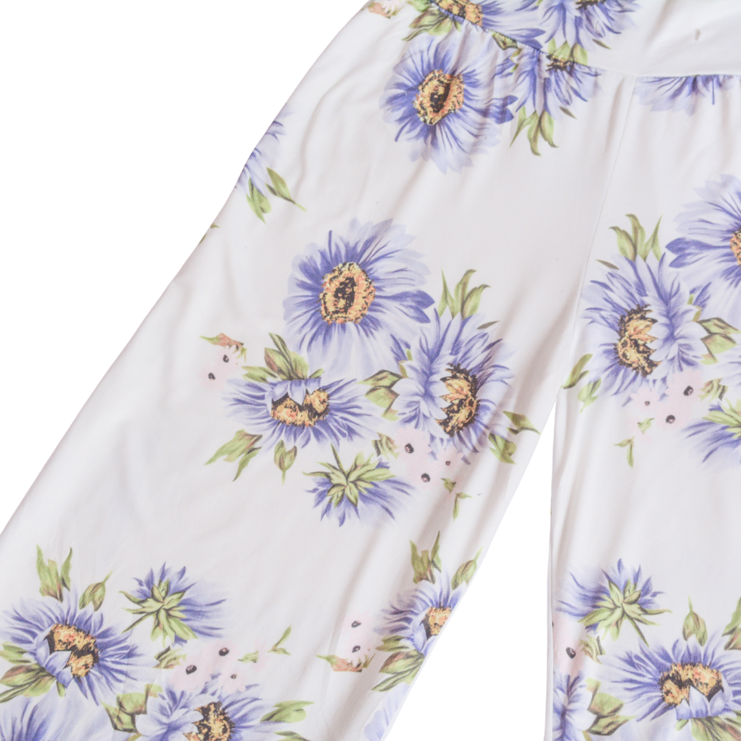 Pantalón blanco con flores
