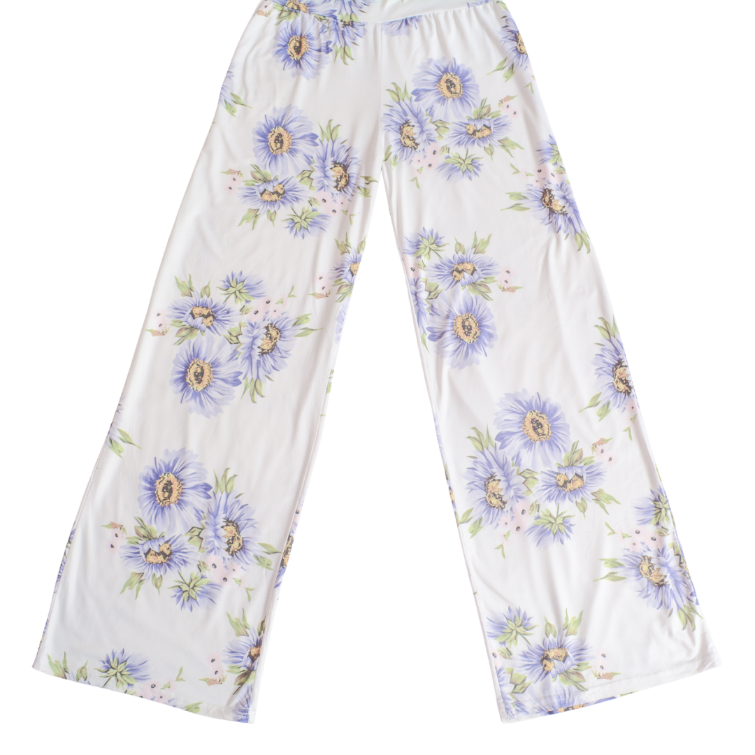 Pantalón blanco con flores
