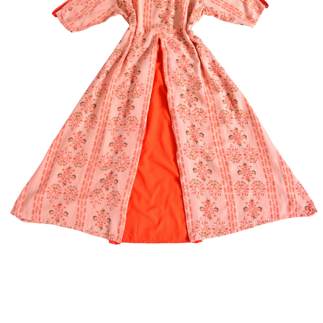 Vestido melón campestre floreado