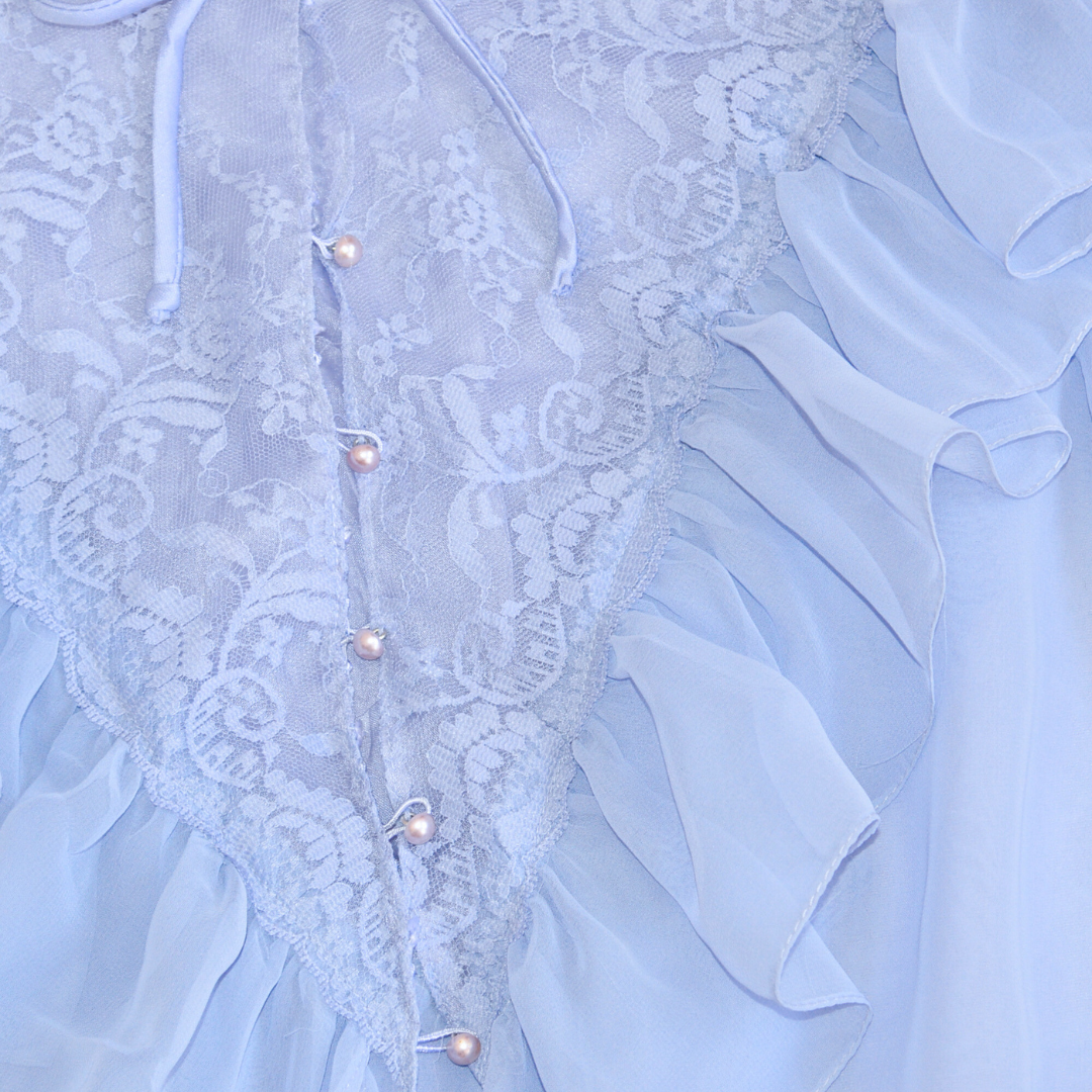 Blusa azul cielo de gasa