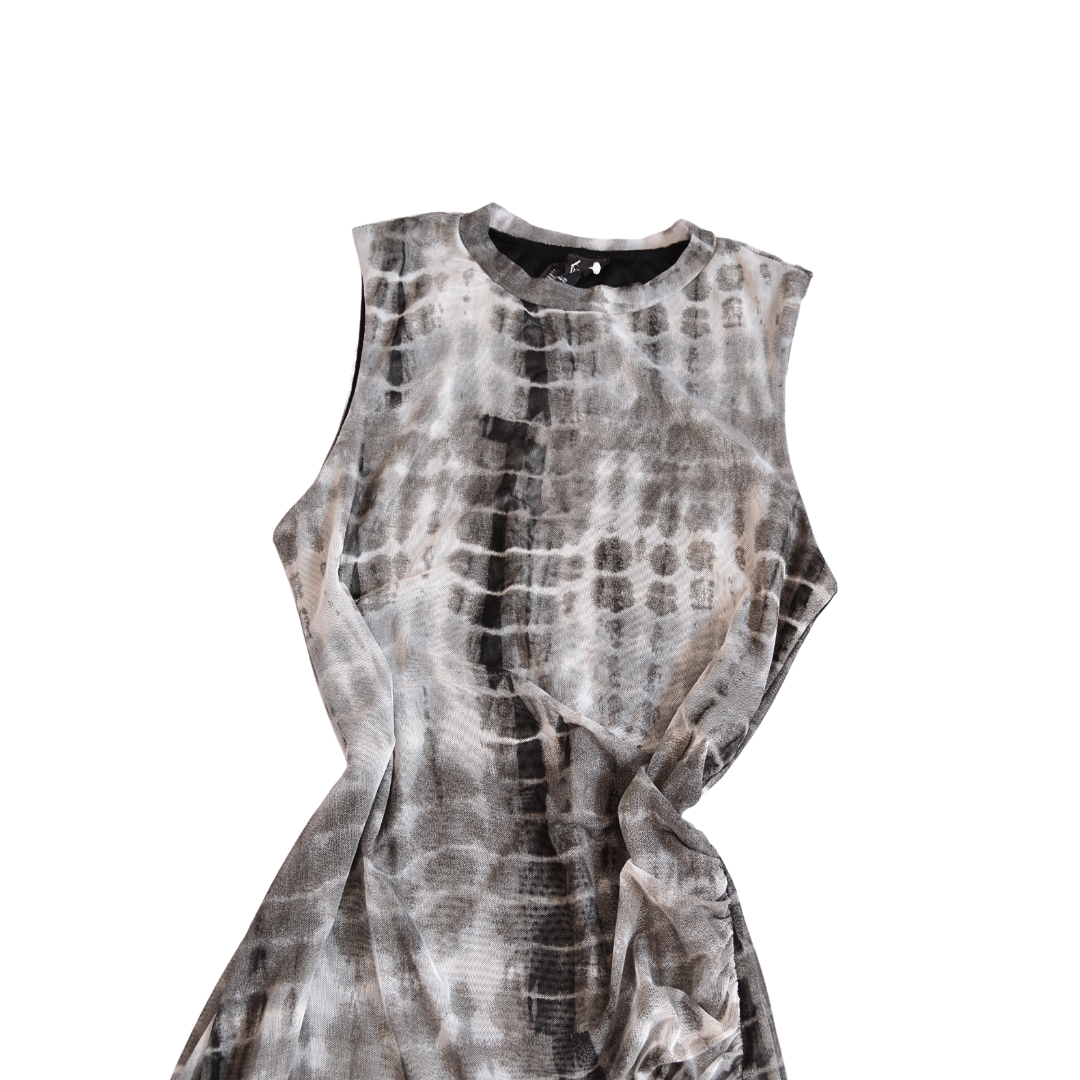 Vestido mesh tie dye