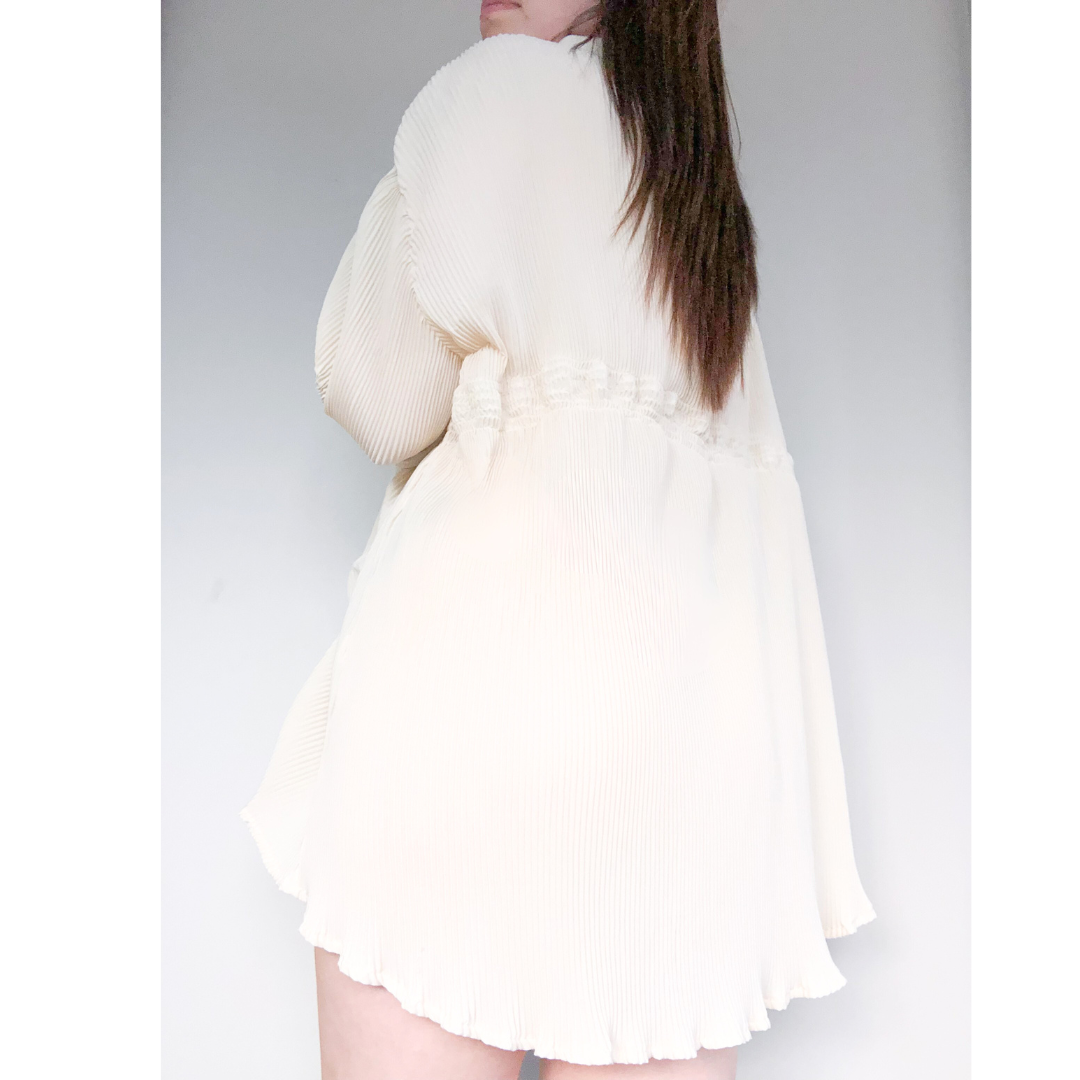 Blusa plisada upcycling