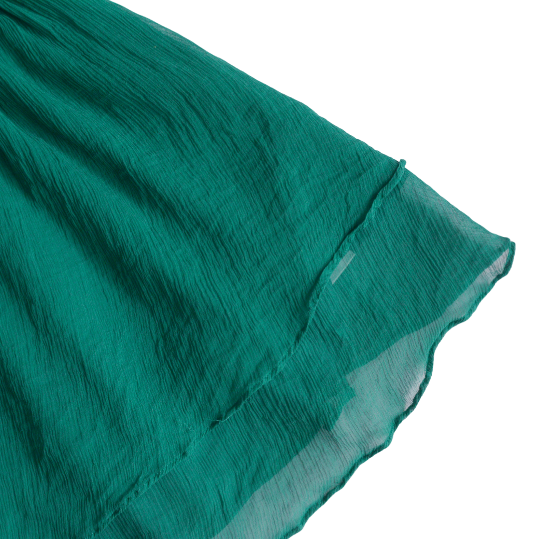 Vestido de seda verde