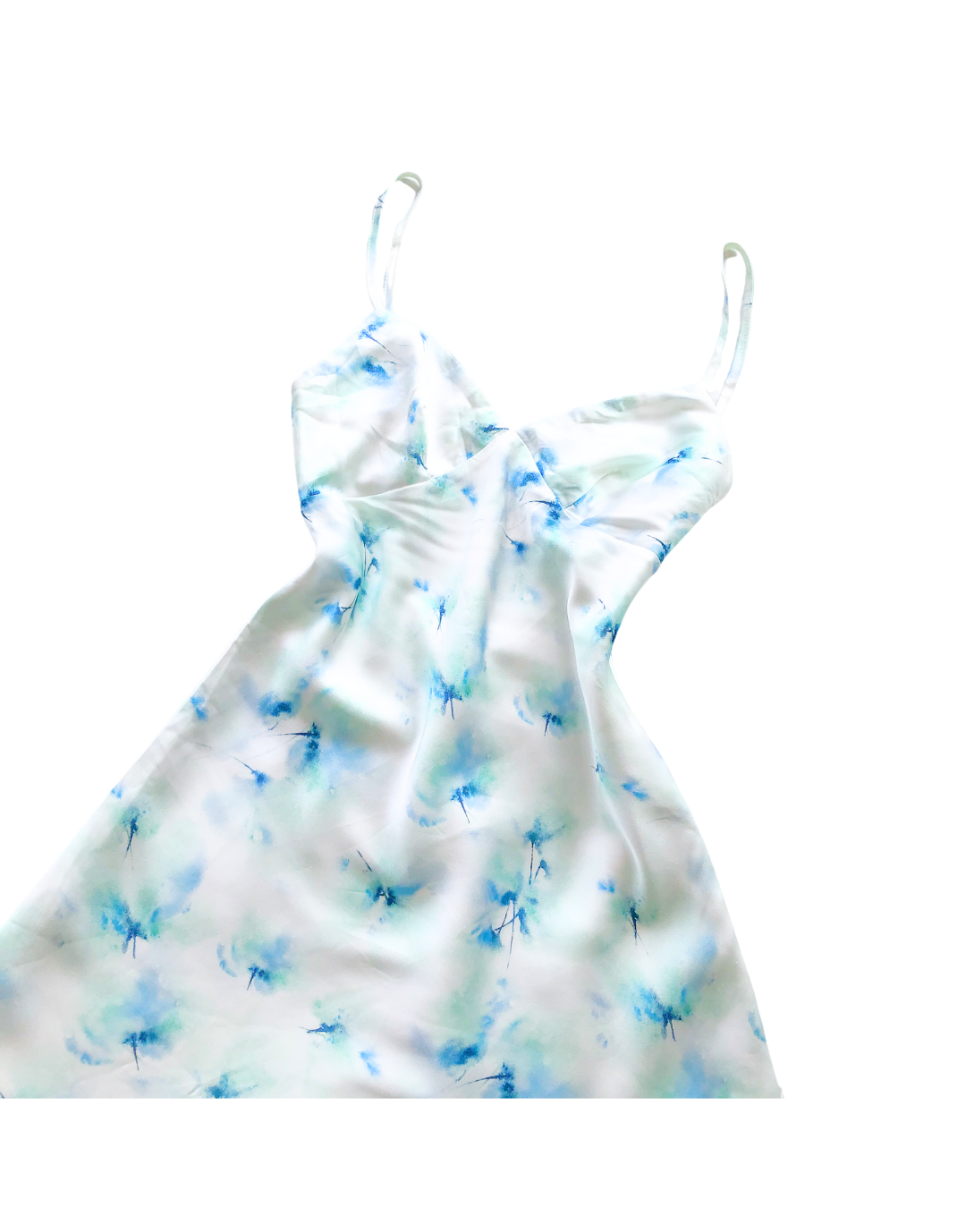Vestido satinado escote ovalado