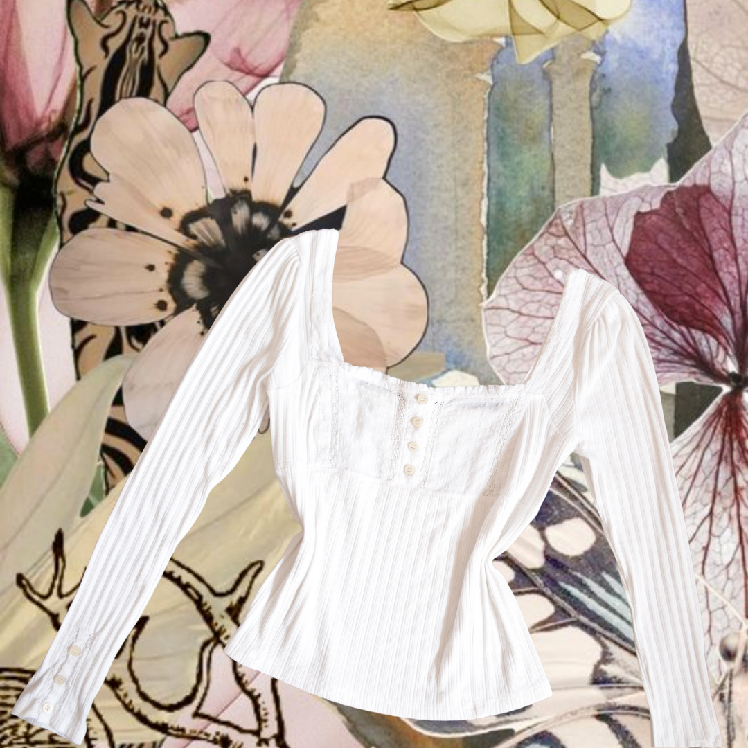 Blusa blanca con botones