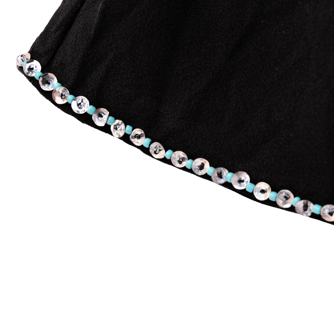 Blusa negra de seda