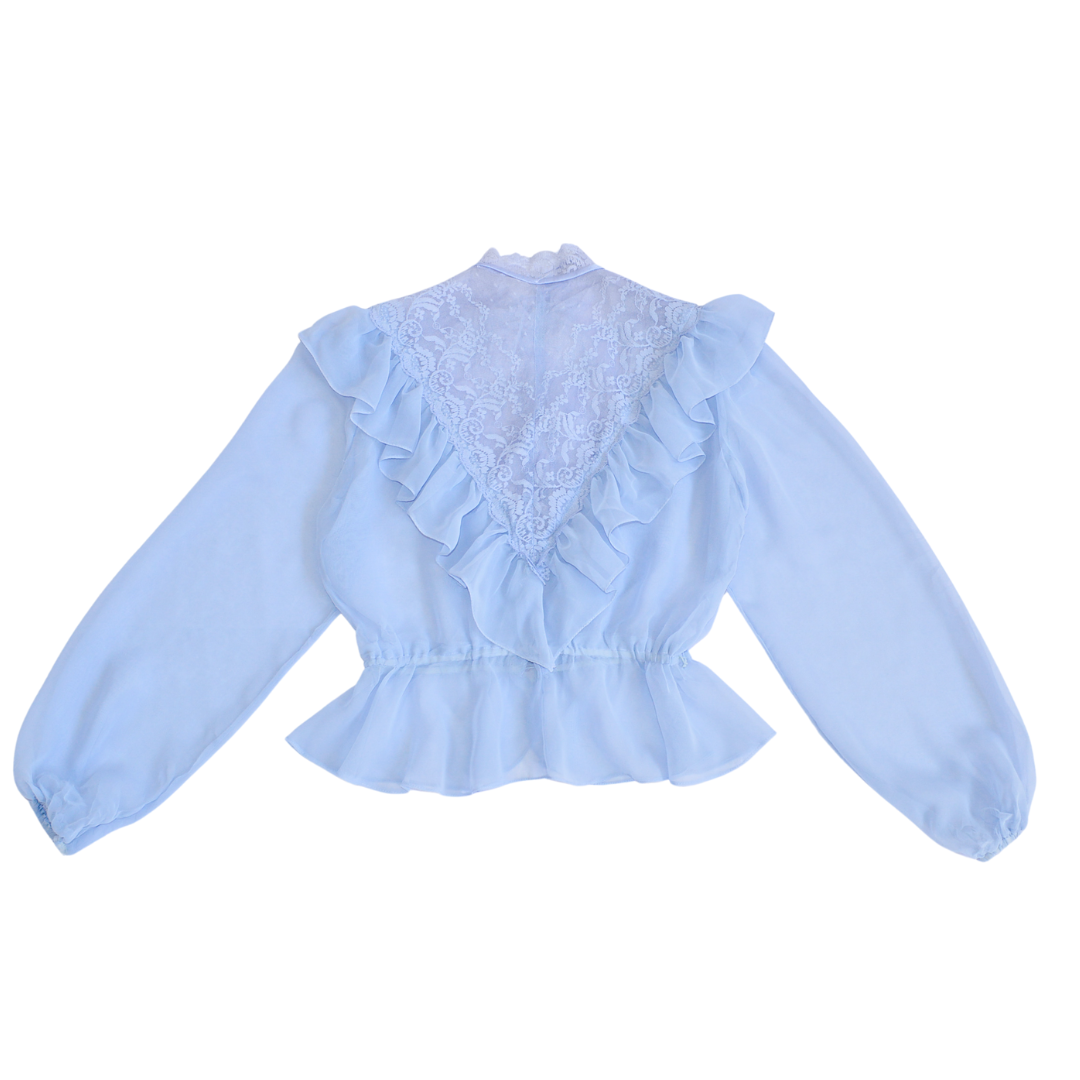 Blusa azul cielo de gasa