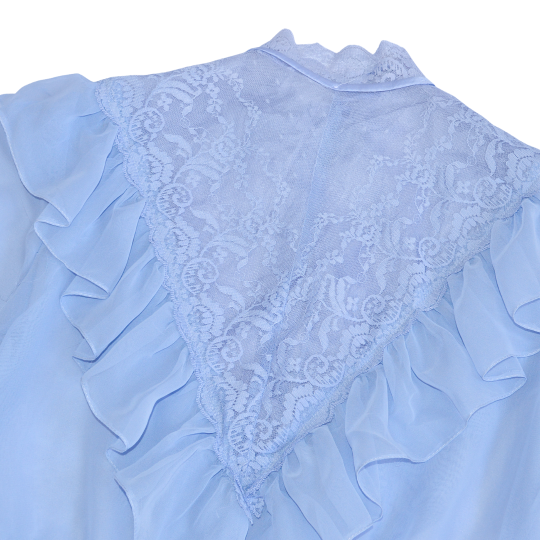 Blusa azul cielo de gasa