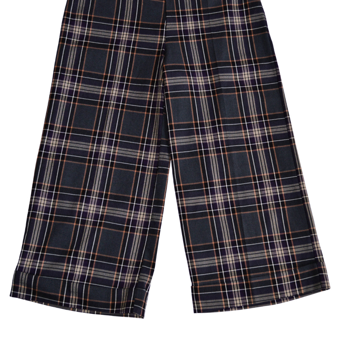 Pantalon plaid corte ancho