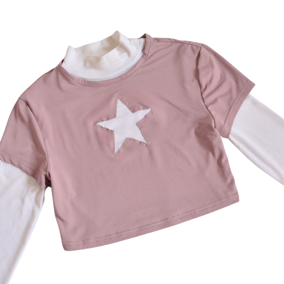 Blusa upcycling estrella mesh