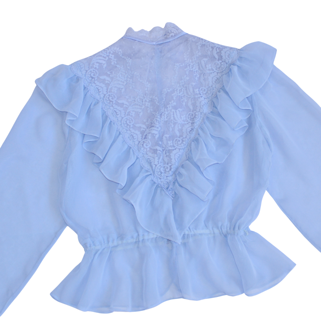 Blusa azul cielo de gasa